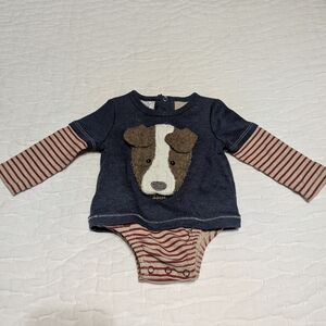 Mudpie Puppy Dog Longsleeve Bodysuit